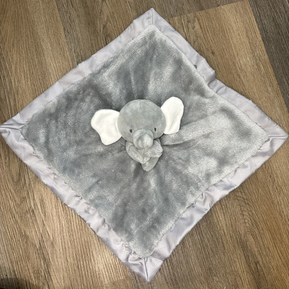 Carters‎ Just One You Elephant Lovey Gray Plush Baby Security Blanket Polka Dots